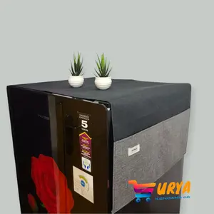 TAPLAK KULKAS KOMBINASI / UK 110x47 / Cover Taplak Kulkas Denim 1-2 Pintu / Taplak Estetic