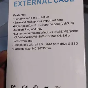 Casing Hardisk External HDD SSD External Case Transparan 2.5" USB 3.0