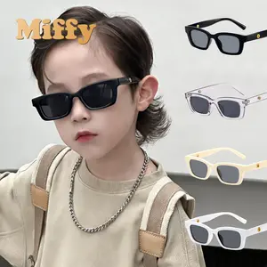 Miffy Kacamata Hitam Anak Retro Frame Persegi Kids Sunglasses Fashion Modern Vintage