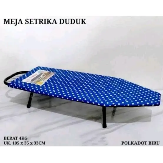 Meja Setrika / Alas Setrika / Meja setrika Lipat Duduk Bahan Tebal
