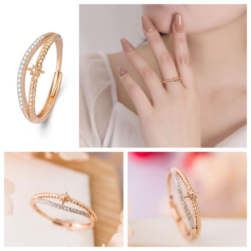 Stackable Rings Dainty Open Knuckle Ring Stacking Bands Joint Finger Rings for Women 3
