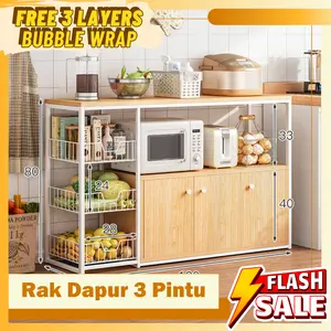 LLB Rak Dapur Susun Set 3 Pintu 120x30x80cm Serbaguna Minimalis