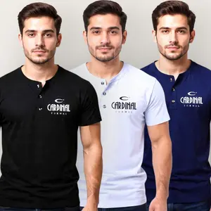 Kaos pendek pria kaos kancing 3 depan kaos sablon LOGO CR model terbaru Baju Nyaman Lembut Keren bajudistro Motif Oblong