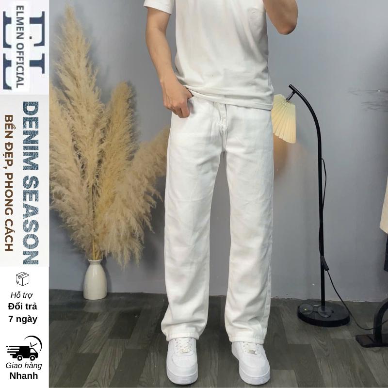 Quần jean Nam Form ống đứng suông rộng, chất liên jean mềm mại ca cá tính Menswear Pants Có Túi. 5