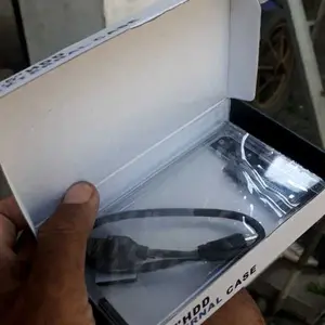 Kotak hard drive transparan eksternal, kotak hard drive 2,5 inci kompatibel dengan HDD SSD, USB3.0 kecepatan tinggi, transparan dan sangat keren