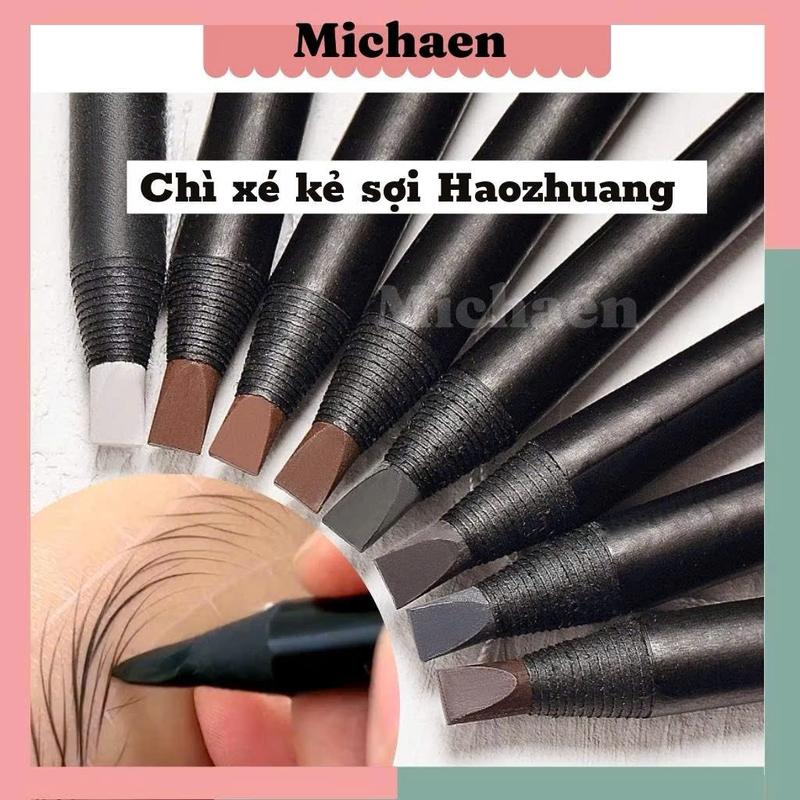Chì xé kẻ mày phẩy sợi cứng sắc nét Haozhuang Bút kẻ lông mày chuyên dùng cho makeup trang điểm Michaen