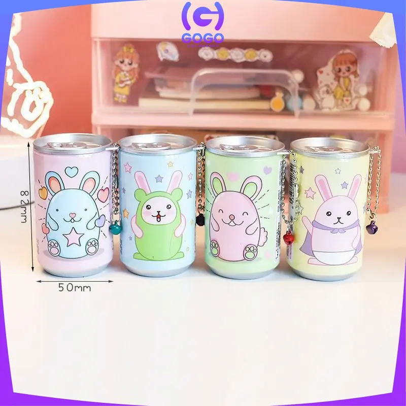 GOGO-C792 Tissue Basah Kaleng Mini Korea Karakter Lucu Isi 30 Lembar Sekali Pakai Portable / Tisu Basah Travelling Botol Unik Praktis dengan Rantai Import 0