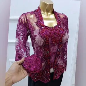 Kebaya metalik ceplok payet full