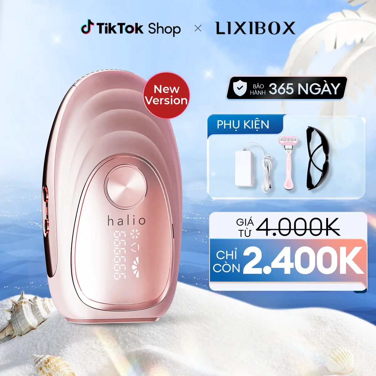 [LIVE] Máy Triệt Lông Băng Lạnh Cá Nhân Halio IPL Cooling Hair Removal Device - Phù hợp cho Da Nhạy Cảm - lixibox máy  triệt được cho mặt