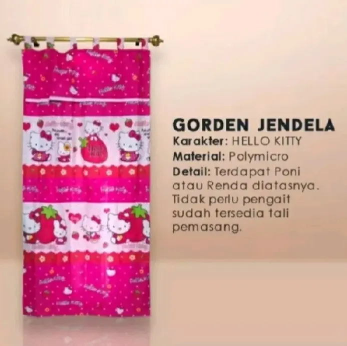 Gorden Jendela Karakter Doraemon Minimalis Ukuran 150×50 cm Dekorasi Kain Curtain 2