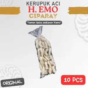 H. EMO Ciparay Kerupuk Aci Legendaris isi 10 Pcs Rasa Gurih Tanpa Bahan Pengawet Halal 100% Kerupuk Putih EMO Kaleng