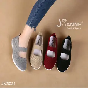 JN3031 Sepatu wanita Flyknit Flat Shoes JOANNE