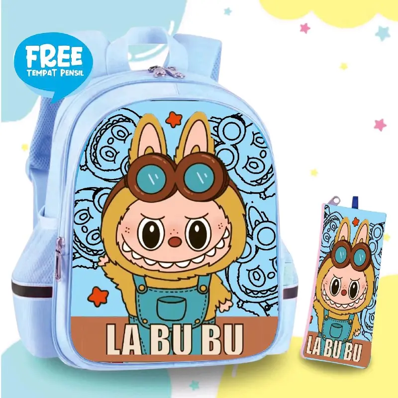 BISA (COD) BAYAR DI TEMPAT ,TAS SEKOLAH LABUBU TK SD PAUD PEREMPUAN TAS SEKOLAH TERLARIS, TAS SEKOLAH 2025 Fashion ransel Motif Anak 6