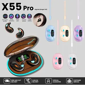 COD-X55 pro Upgrade (dengan Tali) Headphone TWS Bluetooth Gaming Nyaman Baterai Awet Tahan Air IPX5 Peredam Kebisingan earphone