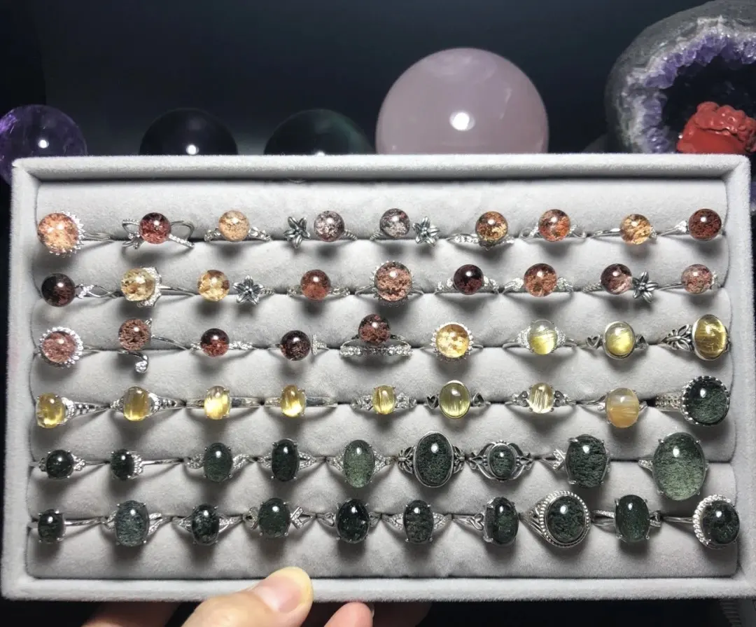 women's crystal copper rings different style pls chat with me