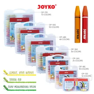 Joyko Oil Pastel Crayon 12 18 24 36 48 55 72 Set Color Krayon Joyko Minyak Warna Stationery