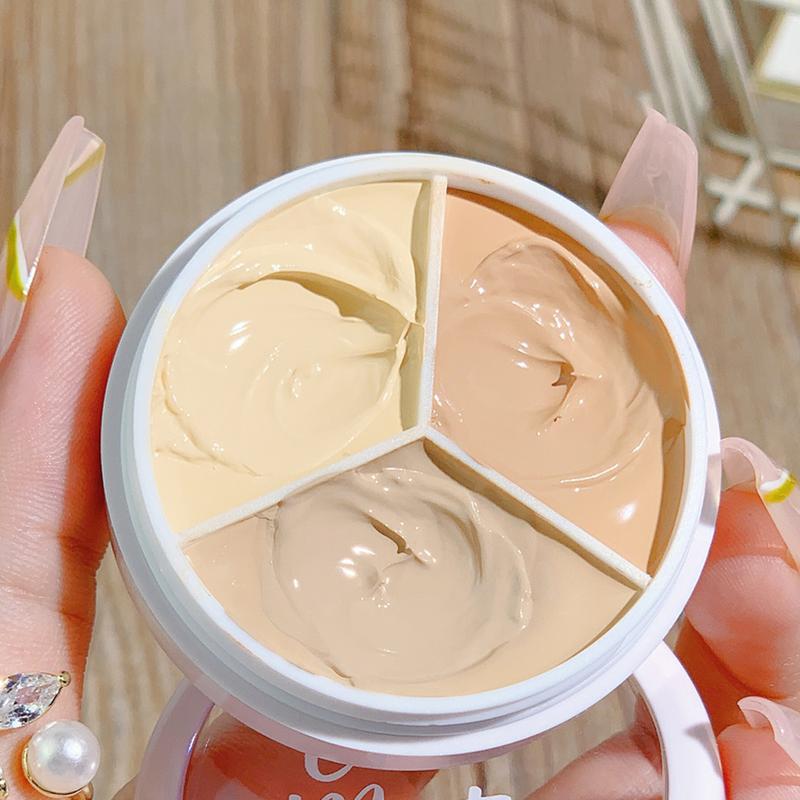 Product Introduction of 3 Colors Concealer Palette Face Contour Corrector Moisturizing Full Coverage Spots Dark Circles Concealer Makeup 20