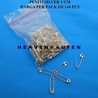 Gambar Peniti Kecil 2 cm Newey Warna Silver Harga Per Pack isi 144 Pcs Untuk Peniti Jilbab Dll - silver dari Heaven Kaufen Kota Malang 4 Tokopedia