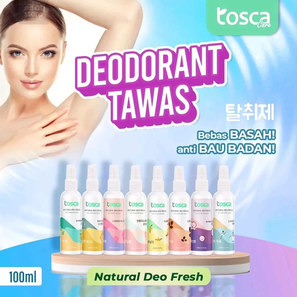 Natural Deodorant Spray 100ml Deodorant Tawas Cair Ampuh Mencegah Bau Ketiak Non Alkohol