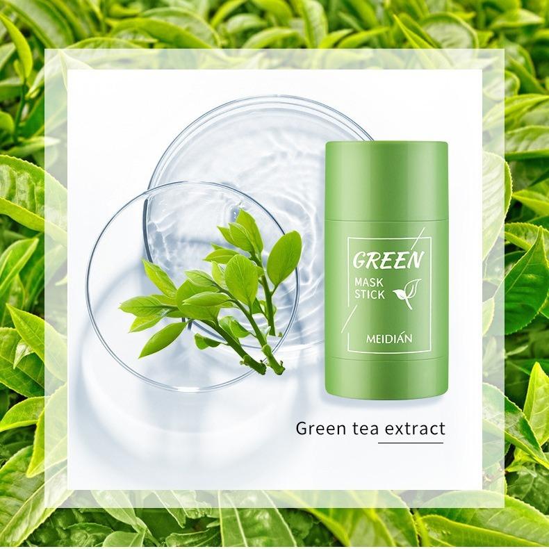 MEIDIAN Green Tea Solid Face Mask Stick - 40g - Oil Control, Cleansing, Unclog Pores, Blackhead Removal, Moisturizing & Hydrating Skincare Skin Repair Comfort Moisture Moisturizer Moisturize Hydrate 2