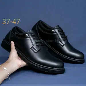 SEPATU PDH PANTOFEL KASUAL PRIA DINAS HARIAN KERJA KANTORAN POLRI-TNI POLISI SATPAM SECURITY PASKIBRA PRAMUKA KULIAH GURU ASN PESTA HITAM MENGKILAP & MATE
