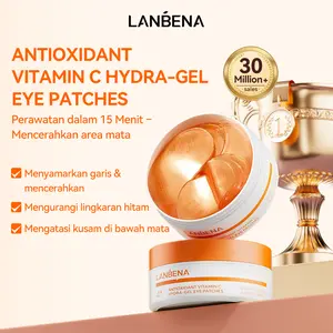 [OFFICIAL STORE] Lanbena Masker Mata Antioksidan Vitamin C Anti-Kerut Anti-Aging Remove Dark Circles Kantung Mata Acid Black Eye Kering 60PCS