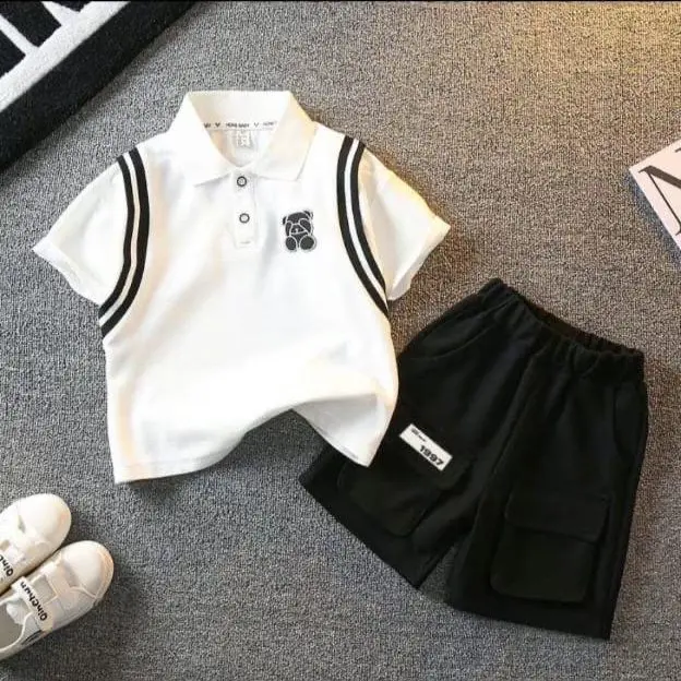 SETELAN KRAH ANAK LENGAN PENDEK/SETELAN ANAK LAKI-LAKI MOTIF MEWAH