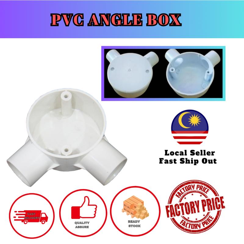 100pcs/50pcs/30pcs PVC CONDUIT FITTING 2 WAY / ANGLE BOX 20M - TikTok ...