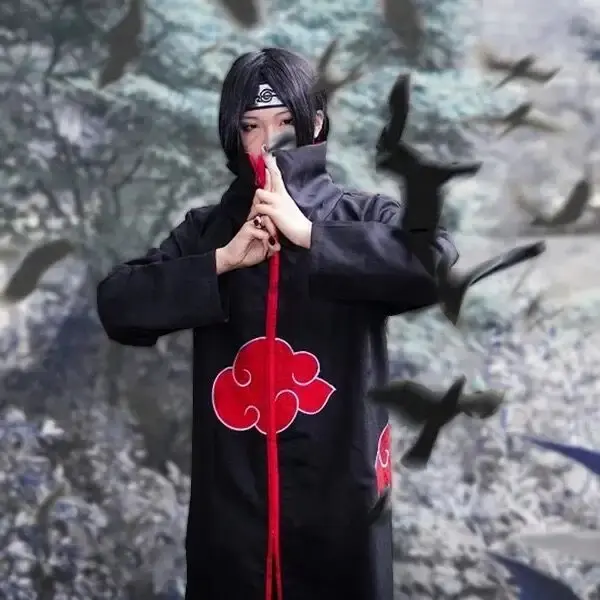 Jubah AKATSUKI Kostum Cosplay Anime NARUTO Shippuden Ninja Hokage 4