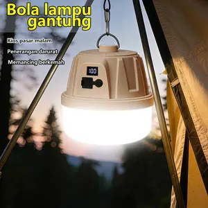 Lampu LED Emergency Gantung Rechargeable USB 300W 500W 800W Hook Super Terang Camping Darurat Outdoor