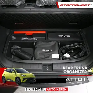 Otoproject Rear Trunk Organizer BYD ATTO 1 Khusus Semua Tipe - Organizer Ruang Bagasi Rapi & Efektif untuk BYD ATTO 1
