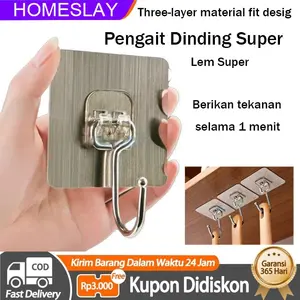 HOMESLAY Hook Tempel Ajaib Gatungan Dinding Kait Magic Serbaguna | Gantungan Tempel Hook Multifungsi