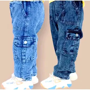 Celana Panjang Cargo Anak Cowok Cewek 1-7 Tahun Kain Jeans Asli Premium