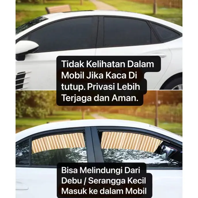 Tirai Jendela Mobil 4set (DEPAN DAN TENGAH) Gorden Mobil/tirai mobil Car 5