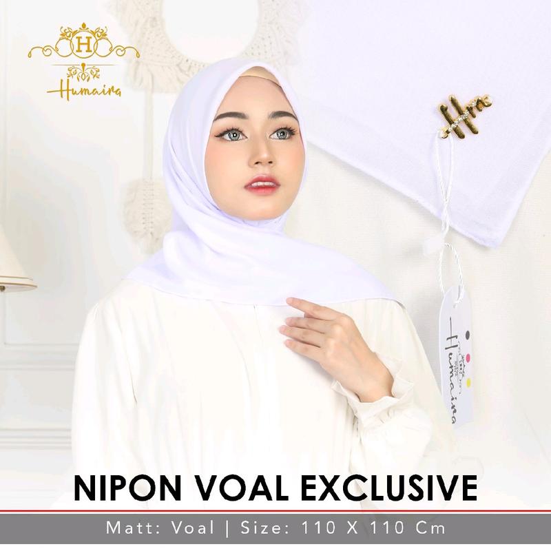 HUMAIRA-Hijab Segiempat Voal Jepang Premium Exclusive/Kerudung Segiempat Vial Jepang Premium Exclusive 6