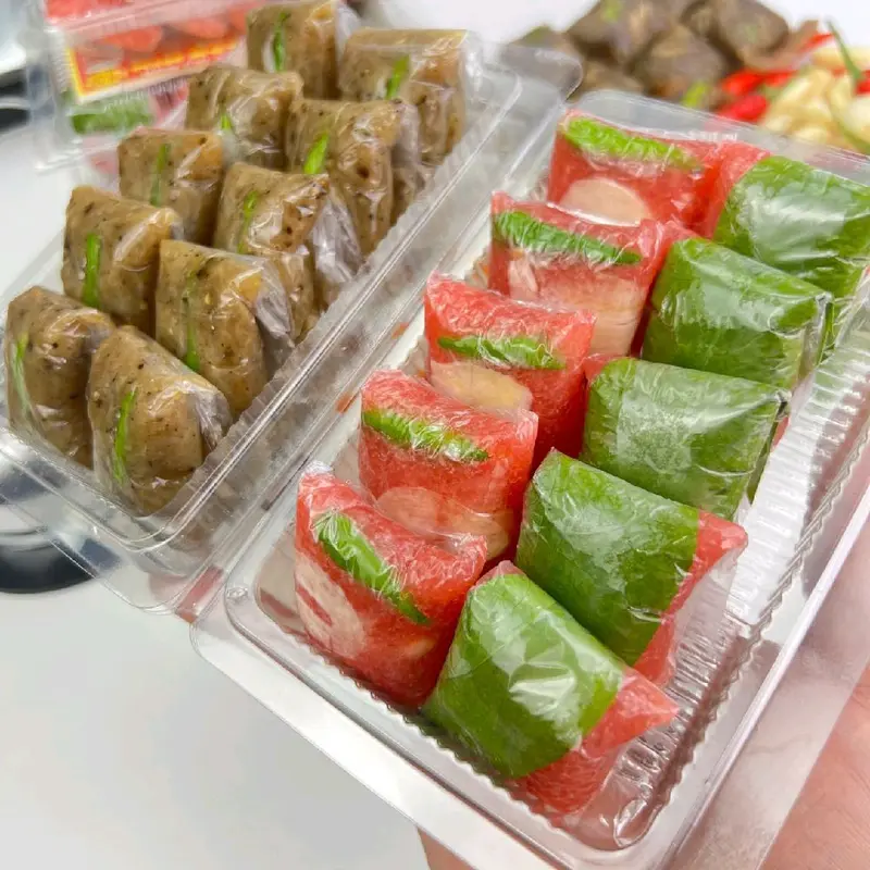 ( Hàng Việt ) 5 Hộp Nem Lai Vung Truyền Thống, Nem Chua - Bì Da ( Hộp 160g/ 10 chiếc ) - Đặc Sản Miền Tây - Ăn Vặt, Food, Nem Kim Ngân 1