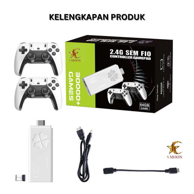 SMOON118P - PLAYGAME - DOUBLE STICK - 30.000+ GAMES - FOR TV + COMPUTER + PROYEKTOR - NO NEED WIFI 2