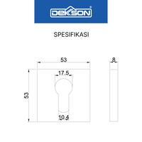 Gambar DEKKSON Cylinder Escutcheon Penutup Silinder ESCN SQ01 - Satin Stainless Steel dari Dekkson Official Shop Kota Administrasi Jakarta Barat 3 Tokopedia