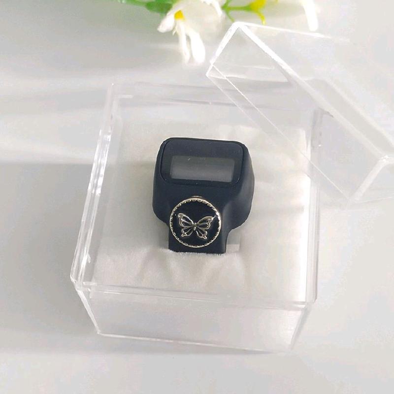 Suhannas - (FREE BUKU DZIKIR) Cincin Tasbih Digital  Muslim Motif Butterfly. 8