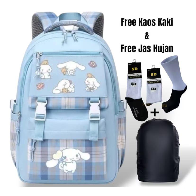TAS SEKOLAH ANAK TAS RANSEL ANAK PEREMPUAN SD SMP SMA MOTIF KARAKTER KARTUN CINNAMOROLL FASHION ANAK