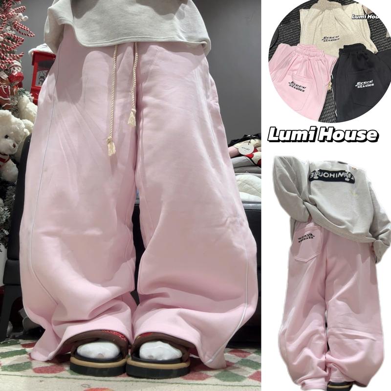     MỞ BÁN LUMI HOUSE QUẦN NỈ BÔNG FORM RỘNG UNISEX NAM NỮ STYLE HOT TREND quần nỉ mùa đông nữ MÙA ĐÔNG PHỐI VIỀN NĂNG ĐỘNG CÁ TÍNH BẢNG MÀU MỚI Q2025 