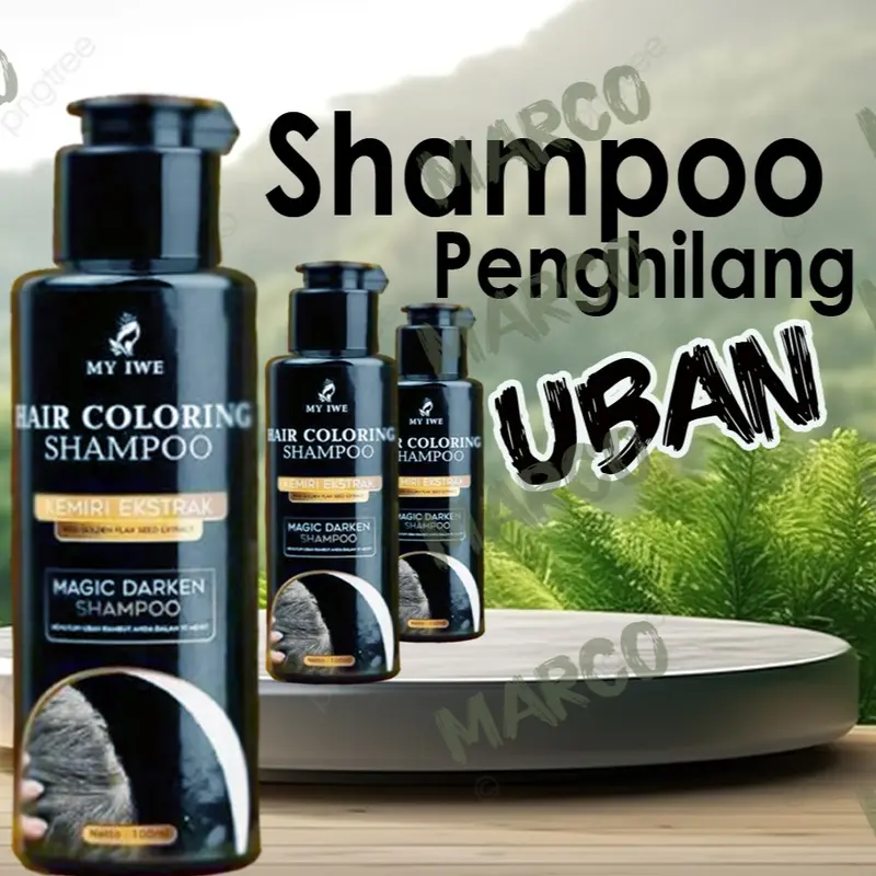 Shampoo My Iwe Hair Coloring Penghilang Uban Penghitam Rambut Cairan Khusus Nutrisi Kulit Kepala dan Rambut 0