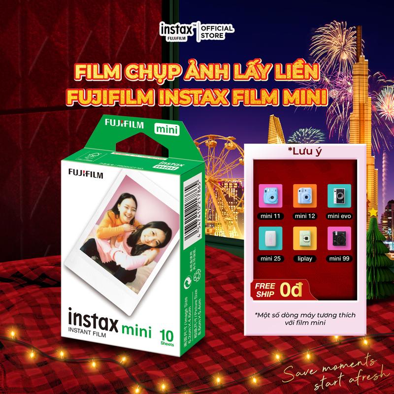  Phim Chụp Ảnh Lấy Liền Fujifilm Instax Film Mini - Viền Trắng Hộp 10 Tấm Camera - Dùng Cho Mini 12 Mini EVO 
