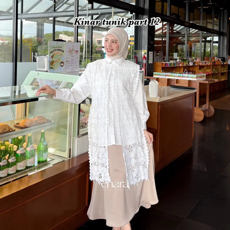 Kinar tunik P12 white