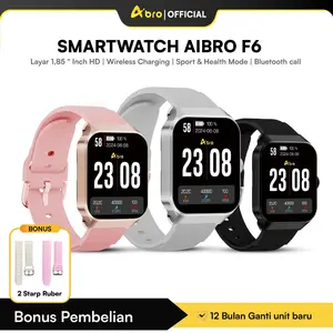 [ STOK READY ] AIBRO  F6 Jam tangan Smartwatch | Fitur olaharaga kesehatan | GPS Tracking | Hi-Fi Sound Music | Panggilan bluetooh Android IOS Bluetooth Layar Kalkulator Ponsel Monitor