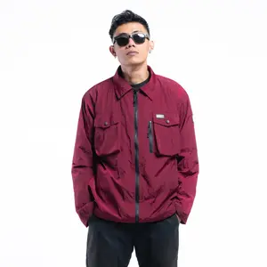 Mocking Truth - Flux Maroon Overshirt Jacket Trucker Casual