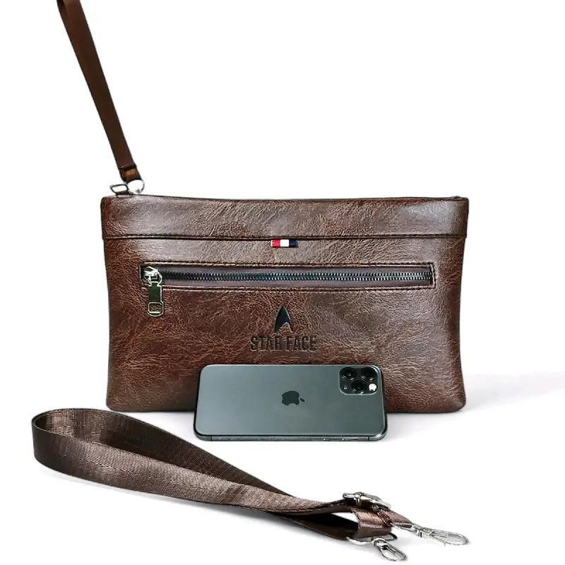 Polo Amstar Star Face Tas Multifungsi Handbag Slim Slingbag Clutch Unisex Kulit Pu Premium Pria Waistbag 1