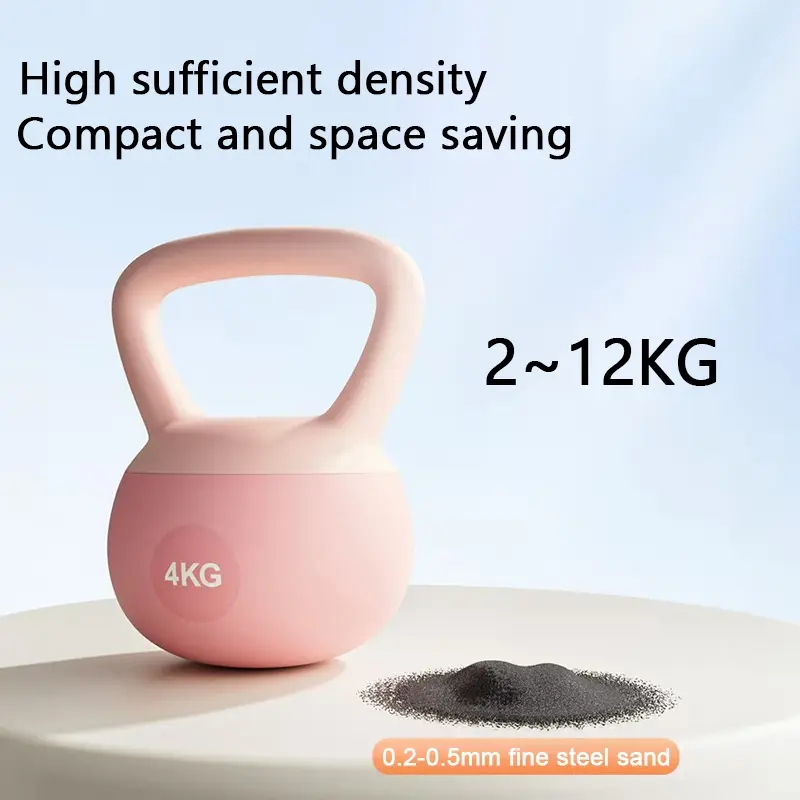 Kettlebell 4kg/Olahraga Kebugaran/Tahan Aus dan Anti-Bentur/Peralatan Kebugaran Rumah/bawah getah kettlebell  soft 6