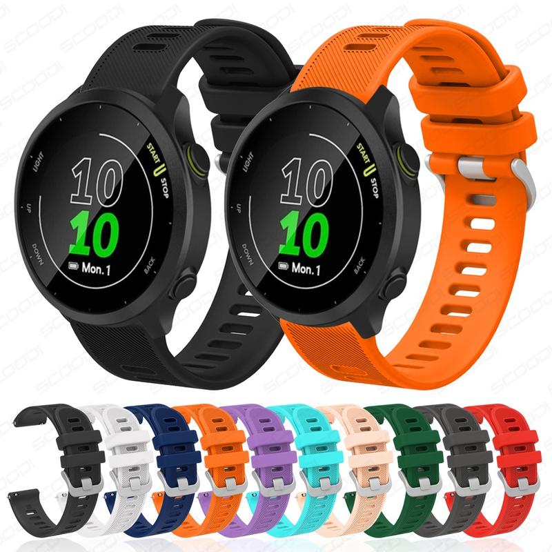 Dây Đeo Silicon Thể Thao 20Mm Cho Garmin Forerunner 158 / Forerunner 245 / Forerunner 245, Dây Đeo Đồng Hồ Thông Minh Âm Nhạc Thay Thế, Vòng Đeo Tay