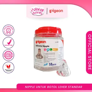 Pelangi Beauty PIGEON Silicone Nipple Eco Size S/M/L & ULIR Size S/M/L Satuan Nipple untuk Botol Leher Standar
